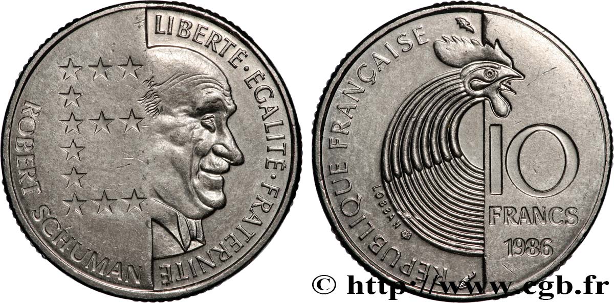 10 francs Robert Schuman 1986 Pessac F.374/2 EBC+ 