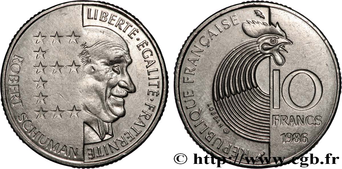 10 francs Robert Schuman 1986 Pessac F.374/2 SPL+ 