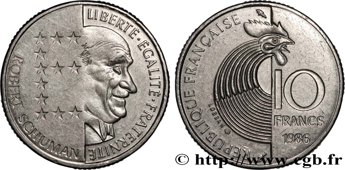 10 francs Robert Schuman 1986 Pessac F.374/2 MS 