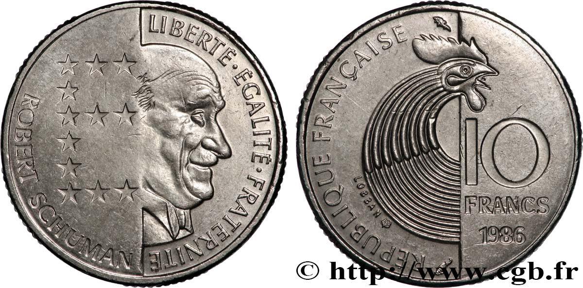 10 francs Robert Schuman 1986 Pessac F.374/2 MS 