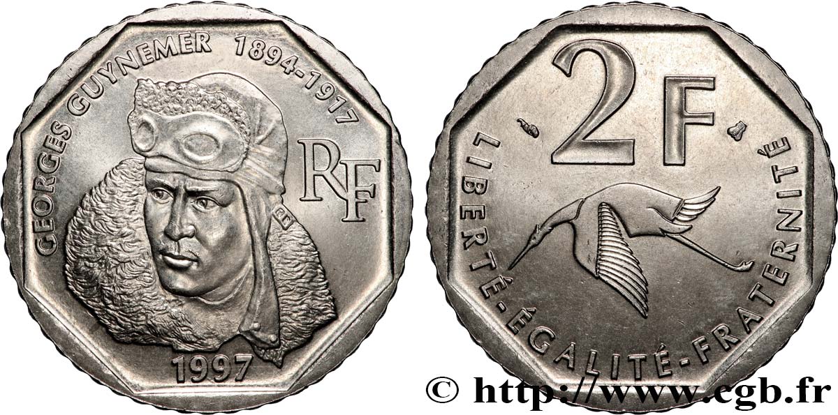 2 francs Georges Guynemer 1997 Pessac F.275/2 VZ+ 