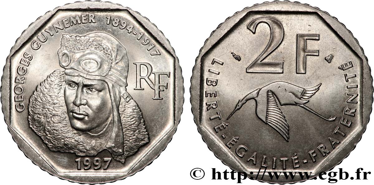 2 francs Georges Guynemer 1997 Pessac F.275/2 MS 