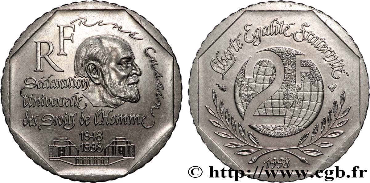 2 francs René Cassin 1998  F.276/2 MS 