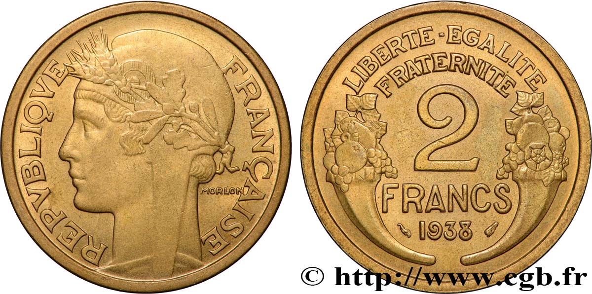 2 francs Morlon 1938  F.268/11 EBC+ 