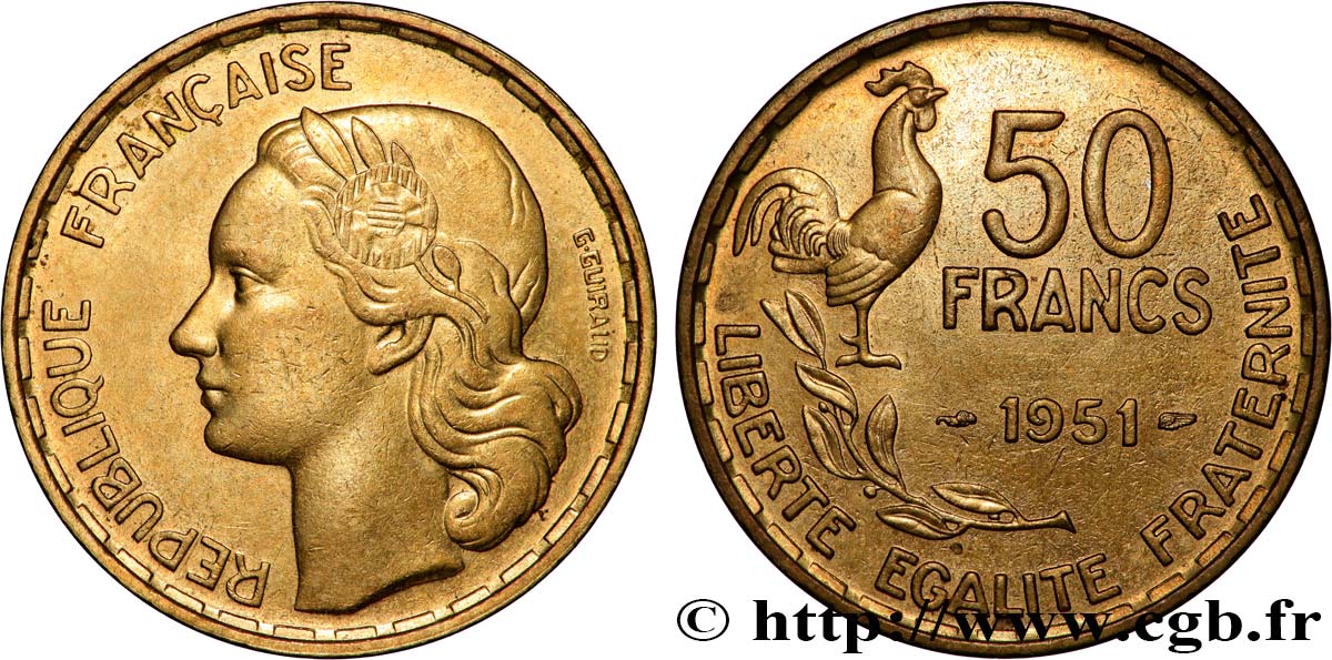 50 francs Guiraud 1951  F.425/5 VZ 