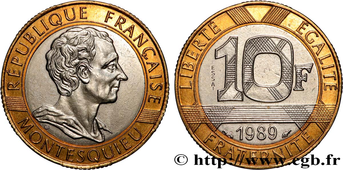 Essai de 10 francs Montesquieu 1989 Pessac F.376/1 SUP+ 