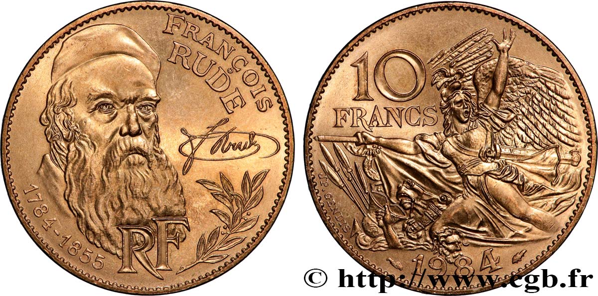 10 francs François Rude 1984  F.369/2 EBC+ 