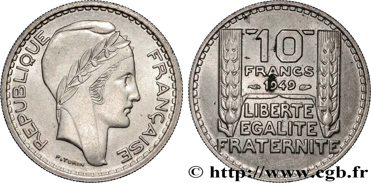 10 francs Turin, petite tête 1949  F.362/6 VZ+ 