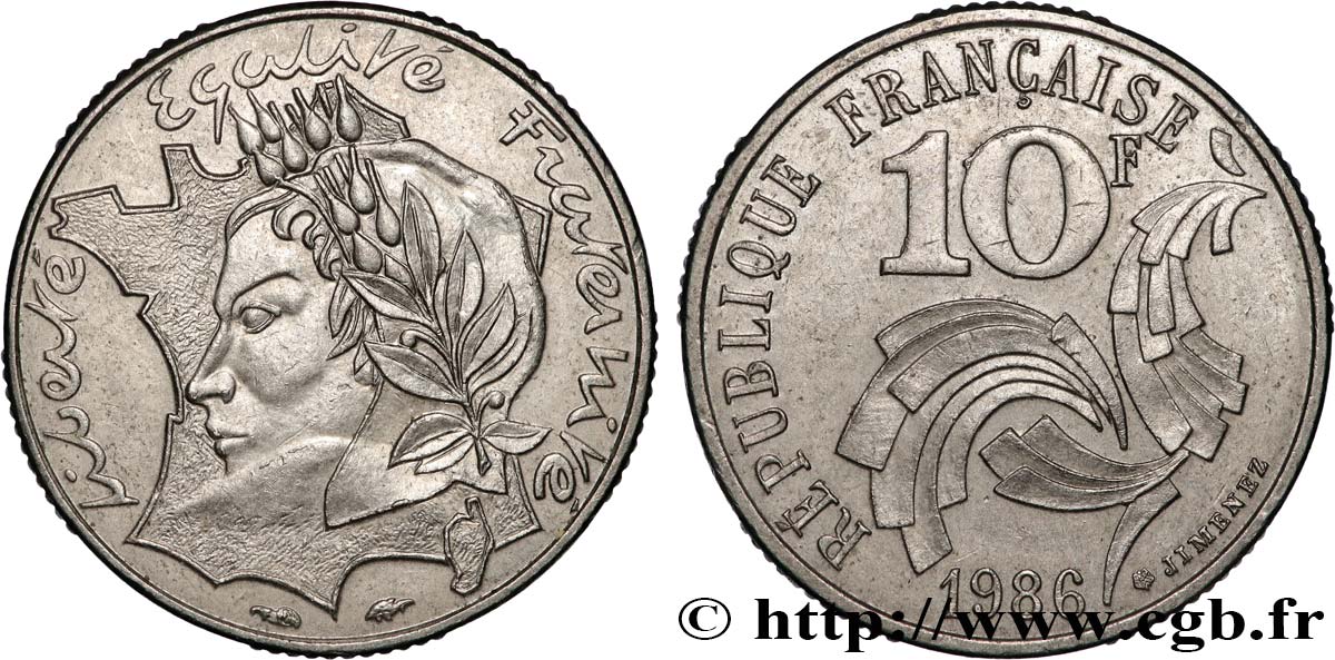 10 francs Jimenez 1986  F.373/2 SPL 