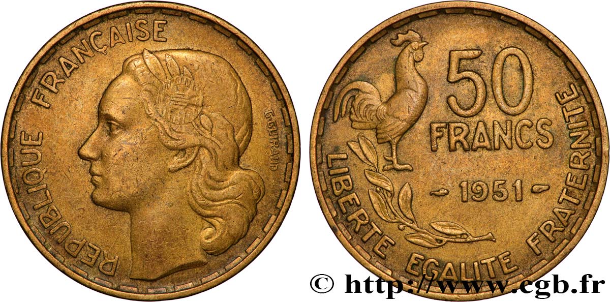 50 francs Guiraud 1951  F.425/5 AU 