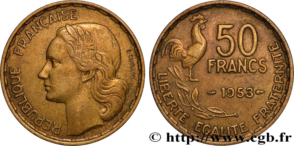 50 francs Guiraud 1953  F.425/10 q.SPL 