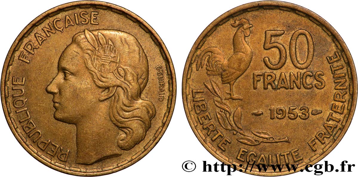 50 francs Guiraud 1953  F.425/10 SPL 