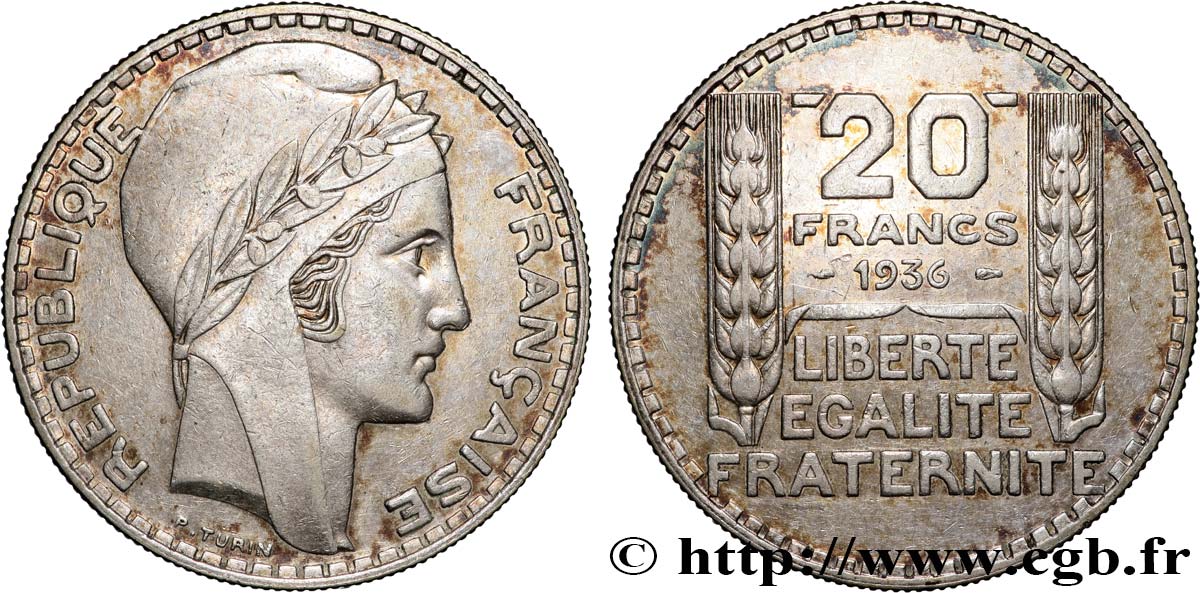 20 francs Turin 1936  F.400/7 TTB+ 