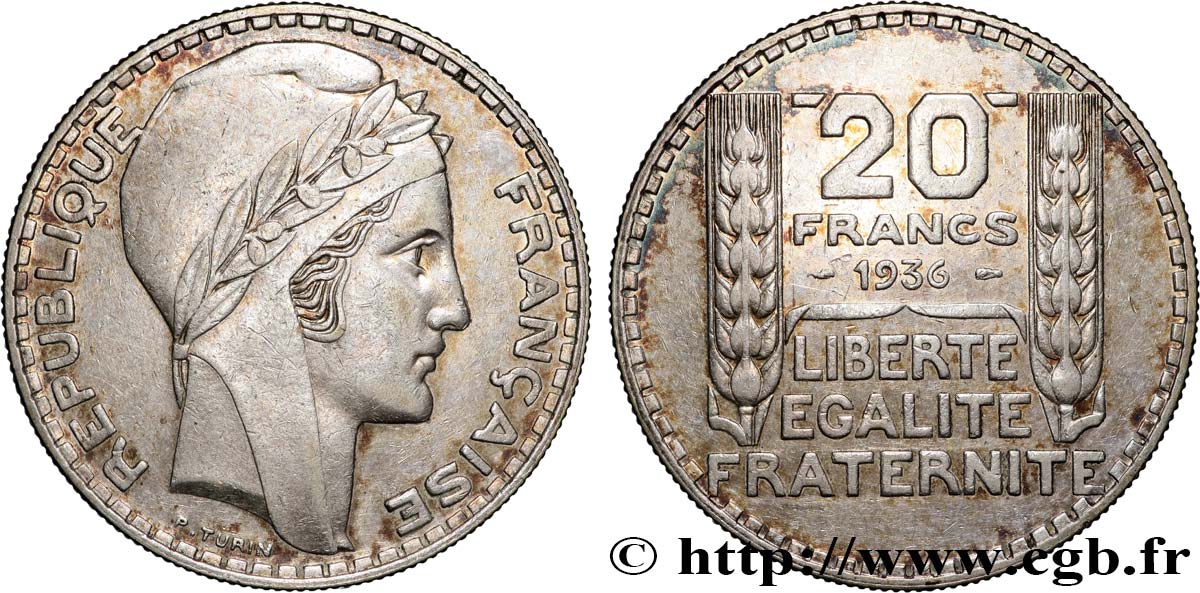 20 francs Turin 1936  F.400/7 AU 