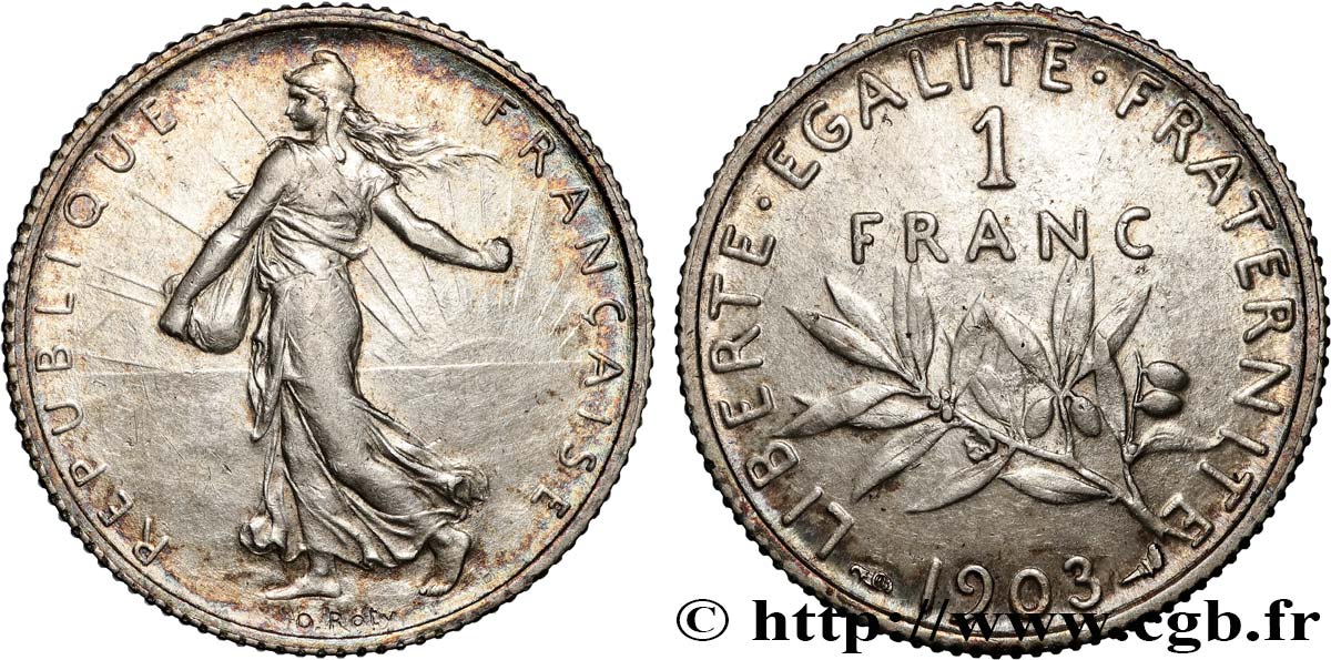 1 franc Semeuse 1903 Paris F.217/8 AU 