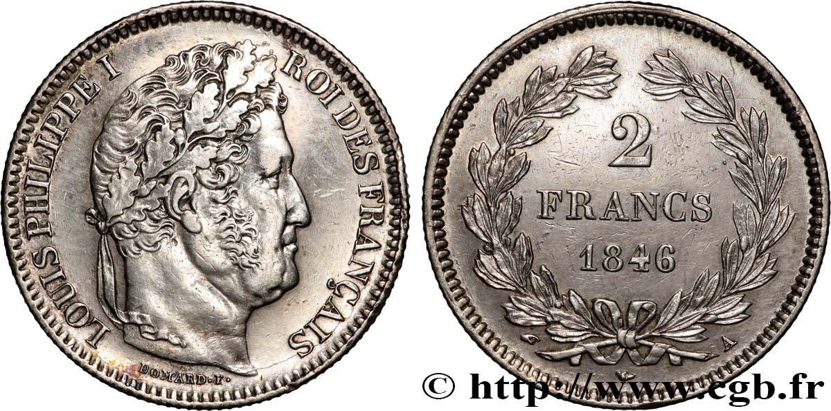 2 francs Louis-Philippe 1846 Paris F.260/108 XF 