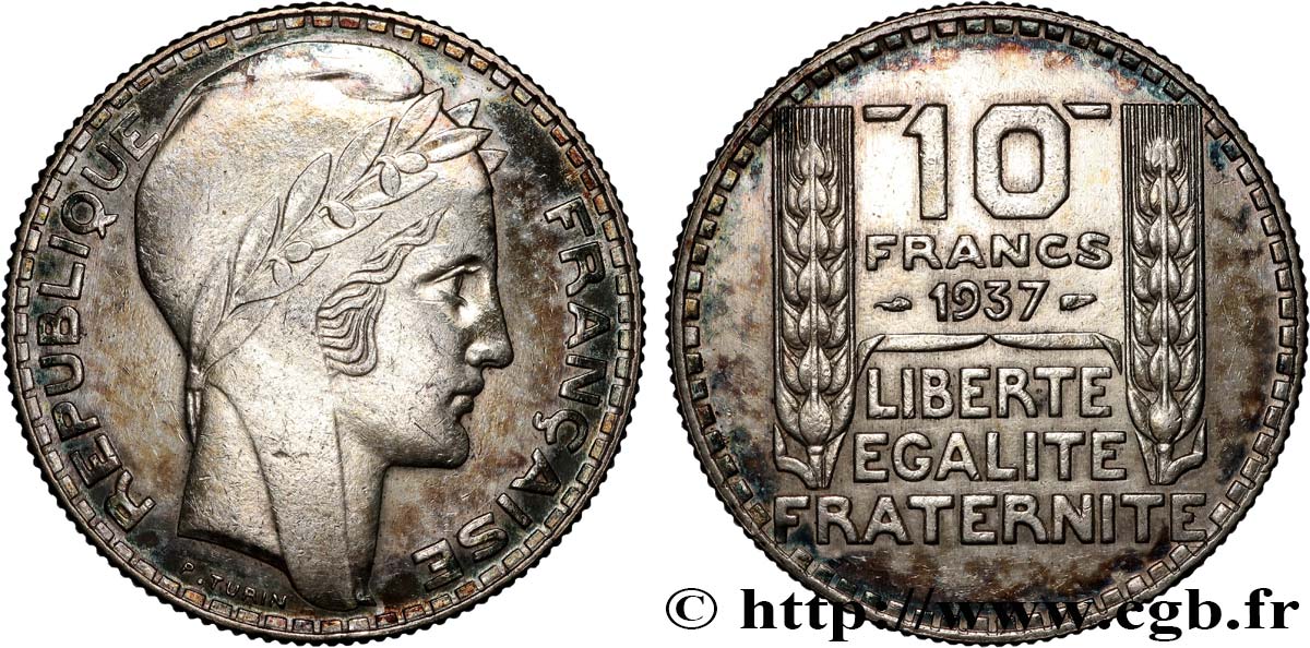 10 francs Turin 1937  F.360/8 TTB 