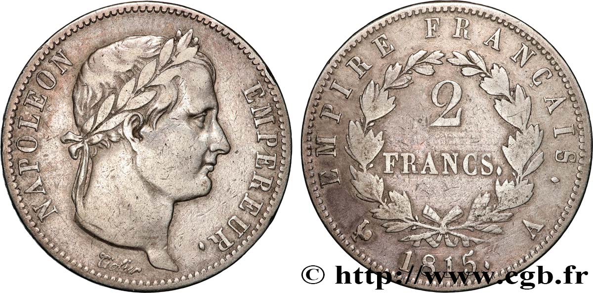 2 francs Cent-Jours 1815 Paris F.256/1 MB 