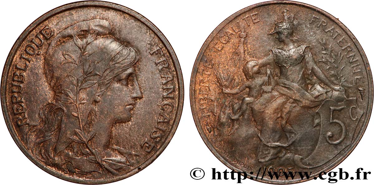 5 centimes Daniel-Dupuis 1905  F.119/15 AU 