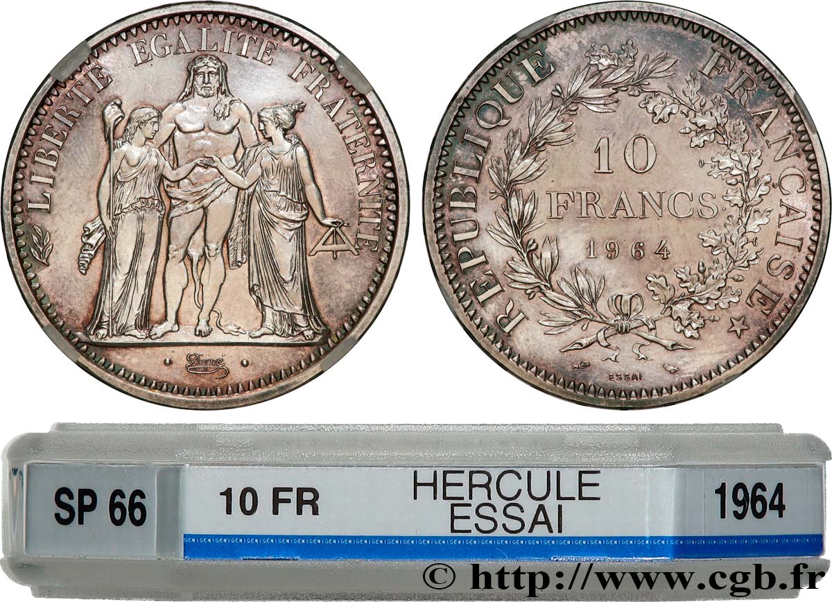 Essai de 10 francs Hercule 1964 Paris F.364/2 FDC66 GENI