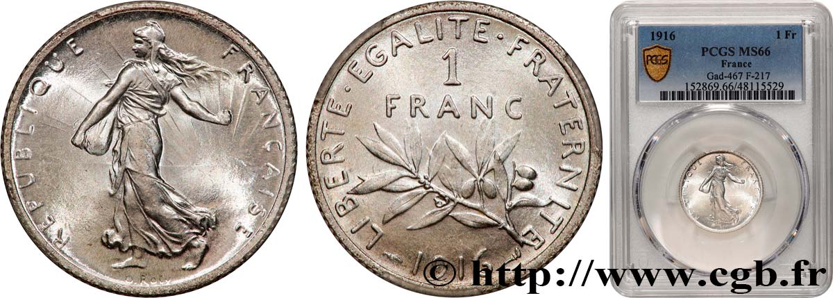 1 franc Semeuse 1916 Paris F.217/22