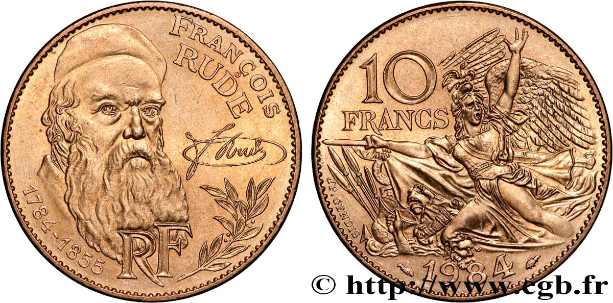 10 francs François Rude 1984  F.369/2 VZ 