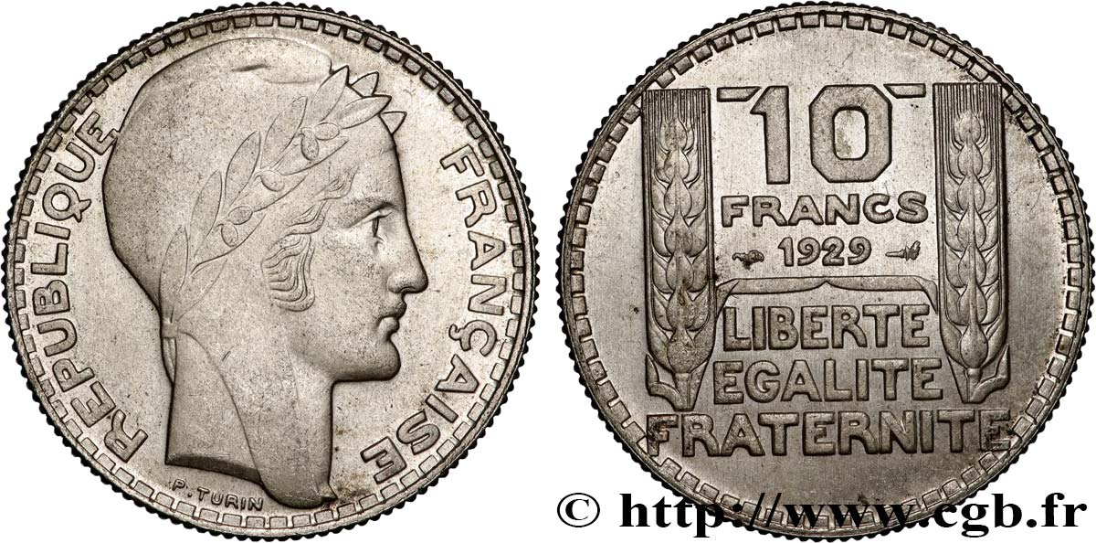 10 francs Turin 1929  F.360/2 AU 