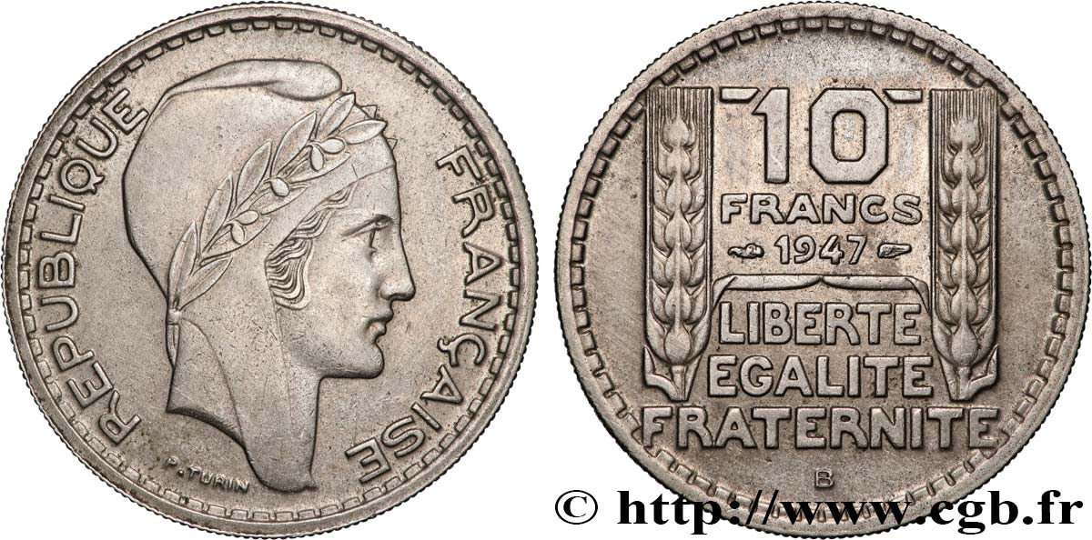 10 francs Turin, petite tête 1947 Beaumont-Le-Roger F.362/2 BB 
