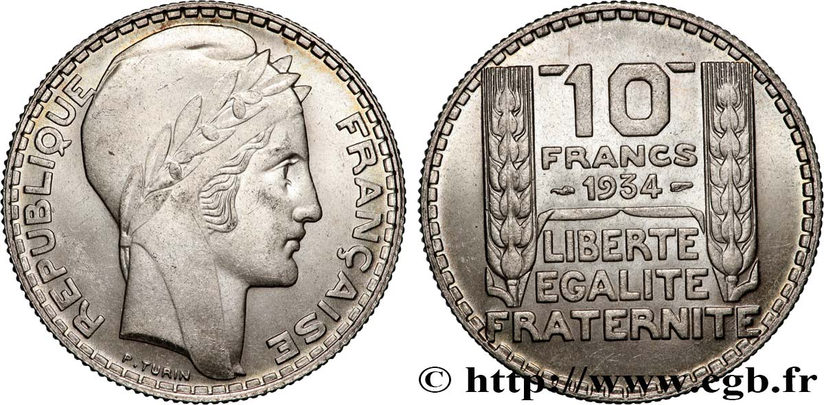 10 francs Turin 1934  F.360/7 SS 