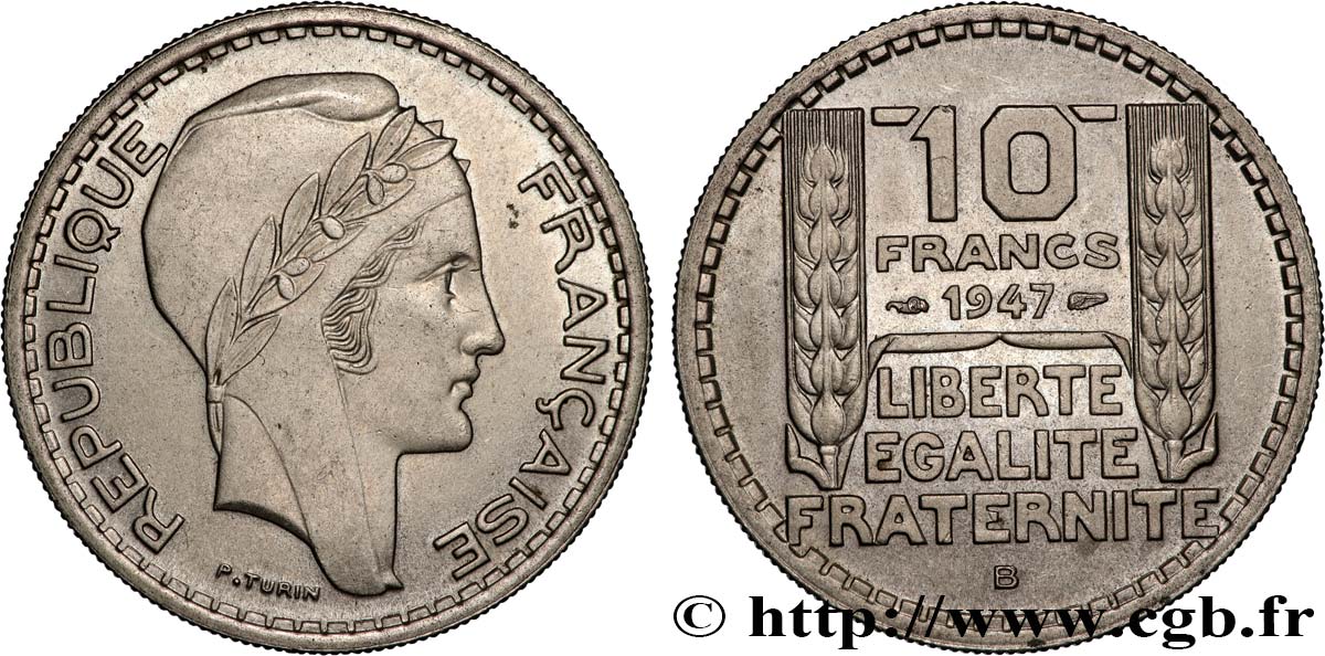 10 francs Turin, petite tête 1947 Beaumont-Le-Roger F.362/2 XF 