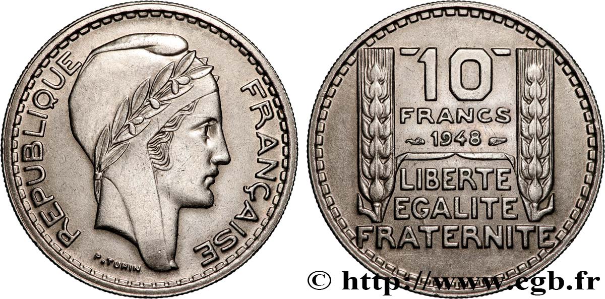 10 francs Turin, petite tête 1948  F.362/3 VZ 