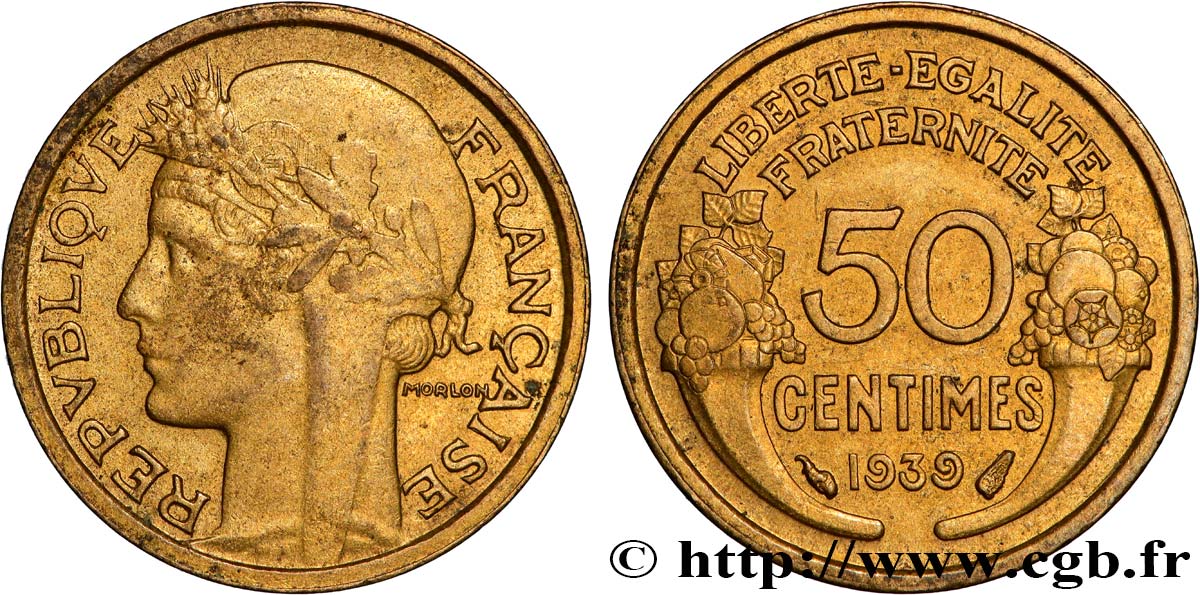 50 centimes Morlon 1939  F.192/15 SUP 