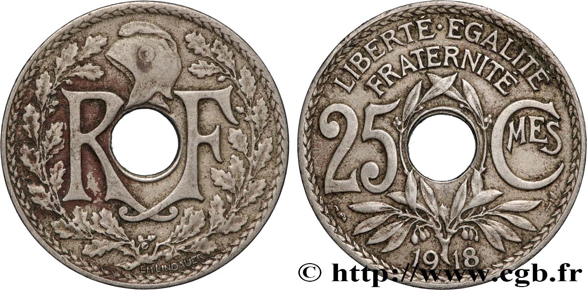 25 centimes Lindauer 1918  F.171/2 MBC+ 