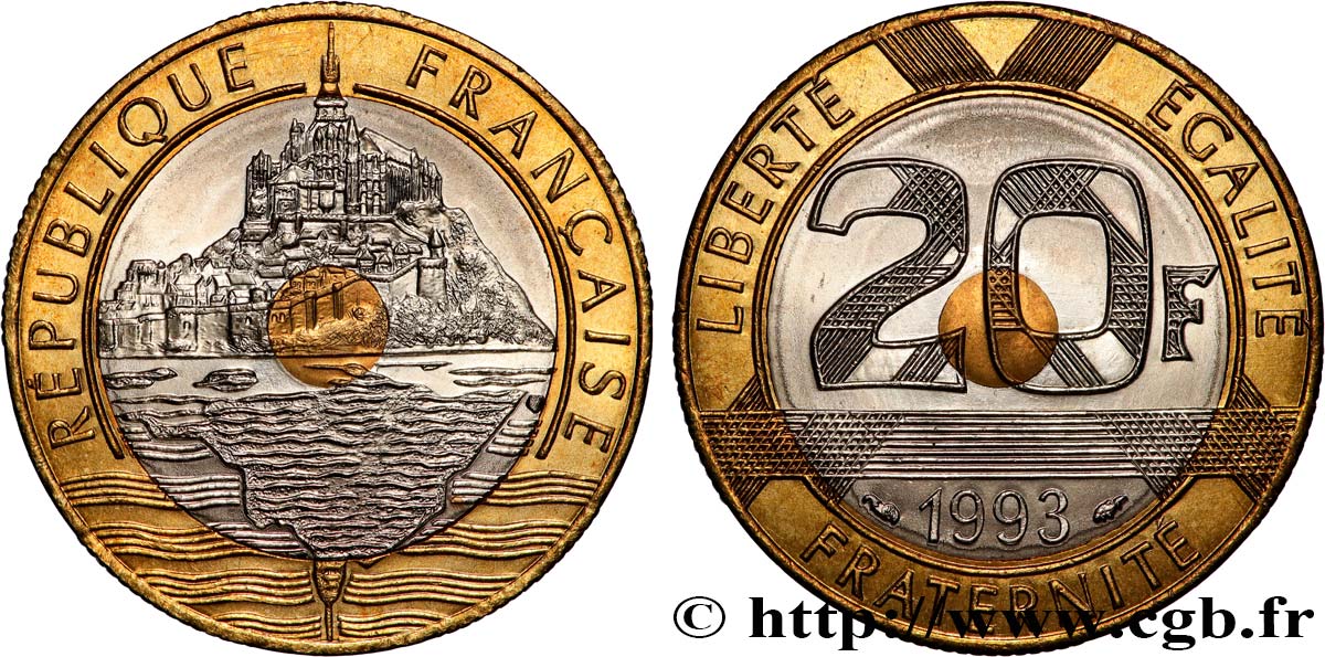 20 francs Mont Saint-Michel 1993 Pessac F.403/7 AU 