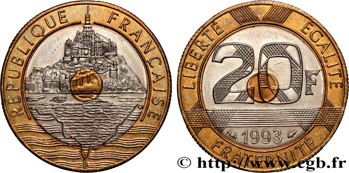 20 francs Mont Saint-Michel 1993 Pessac F.403/7 VZ 