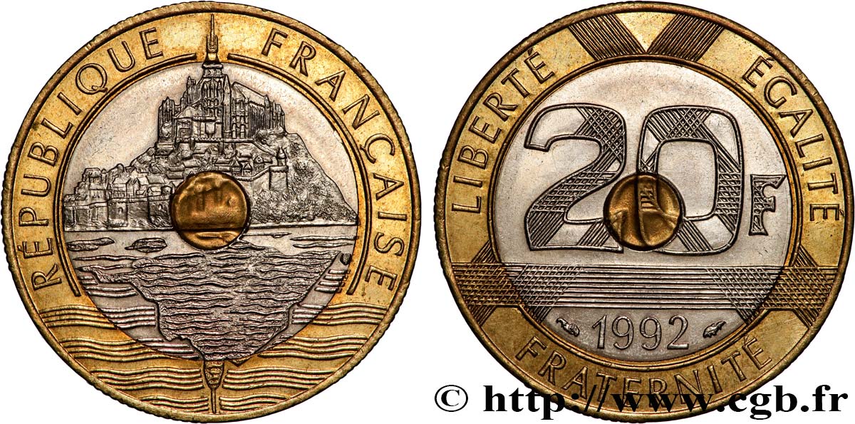 20 francs Mont Saint-Michel 1992 Pessac F.403/2 SPL 