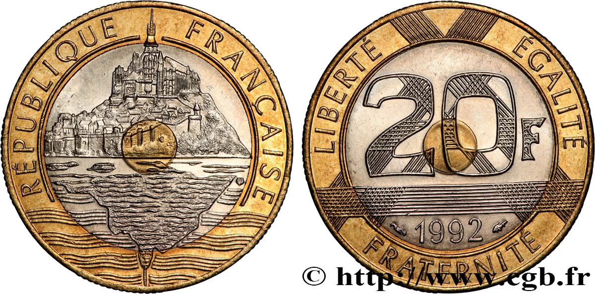 20 francs Mont Saint-Michel 1992 Pessac F.403/2 VZ 