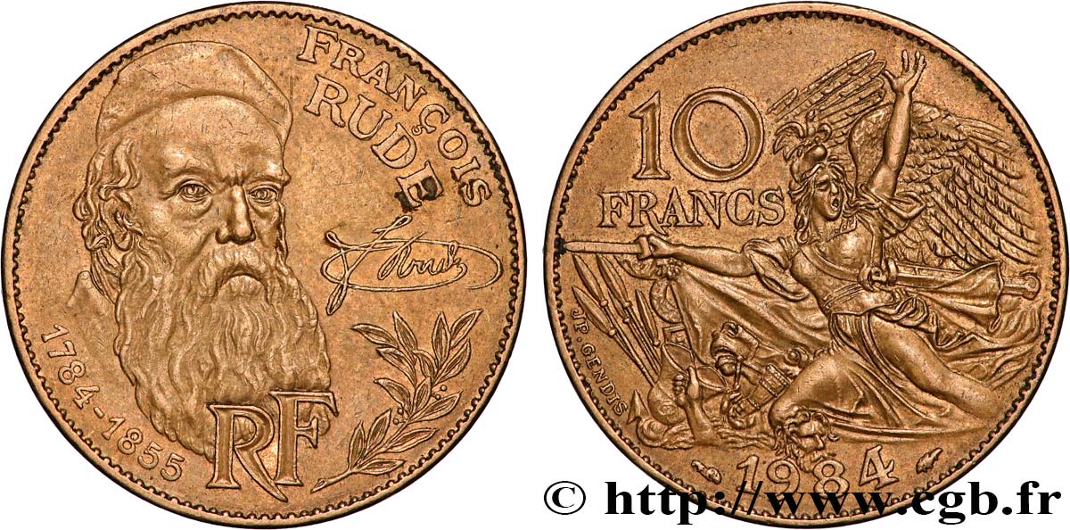 10 francs François Rude 1984  F.369/2 EBC 