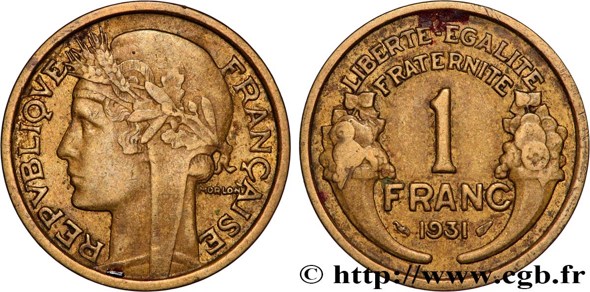 1 franc Morlon 1931 Paris F.219/2 VF 