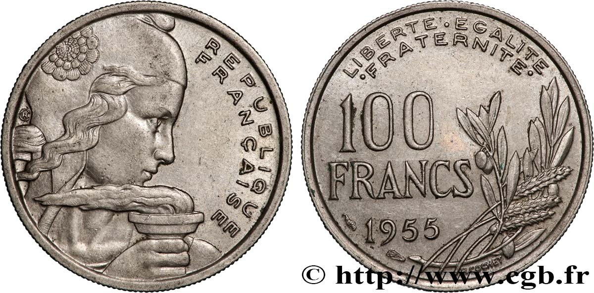 100 francs Cochet 1955  F.450/4 TTB+ 