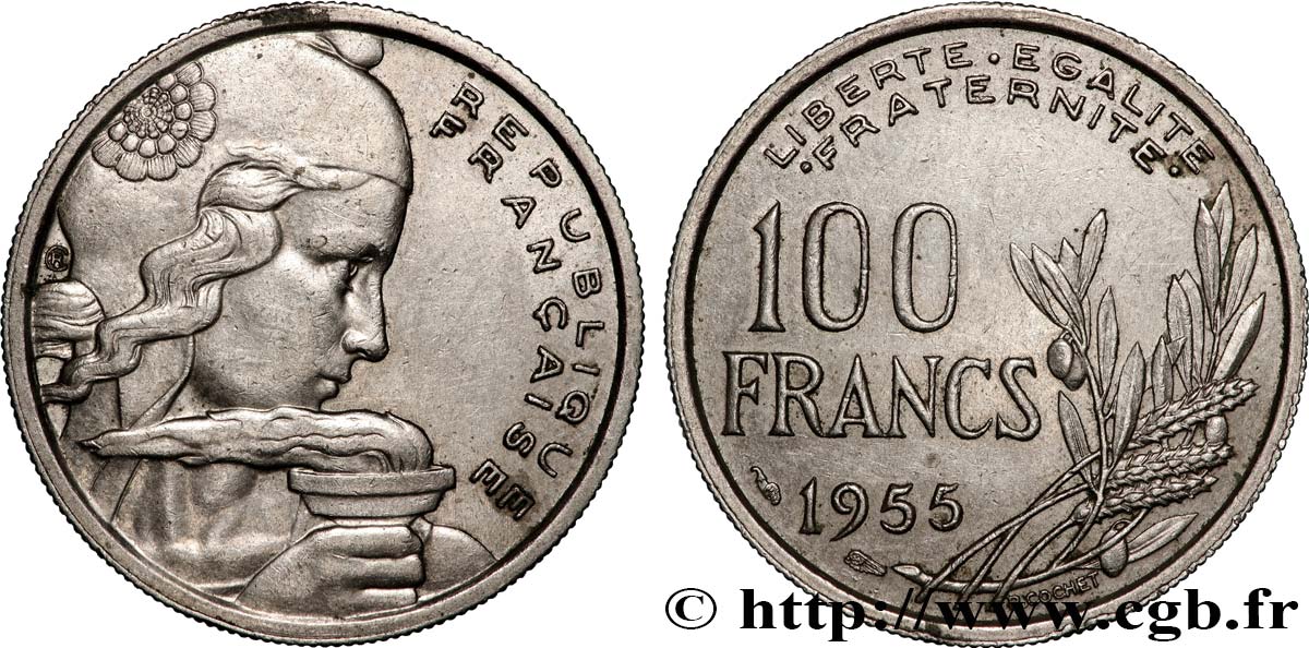 100 francs Cochet 1955  F.450/4 TTB+ 