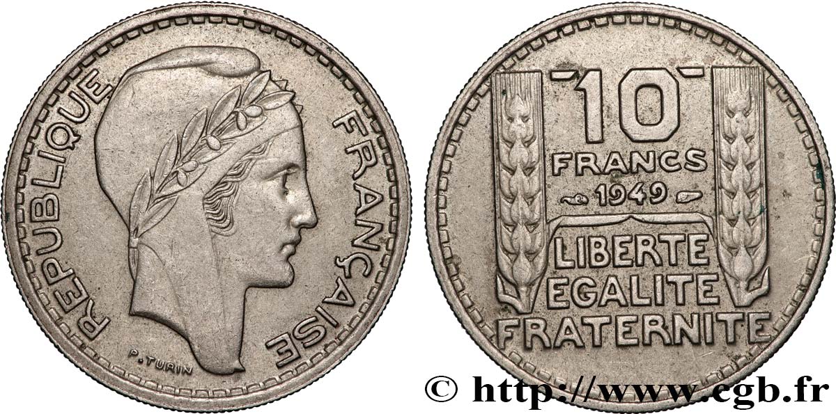 10 francs Turin, petite tête 1949  F.362/6 EBC 