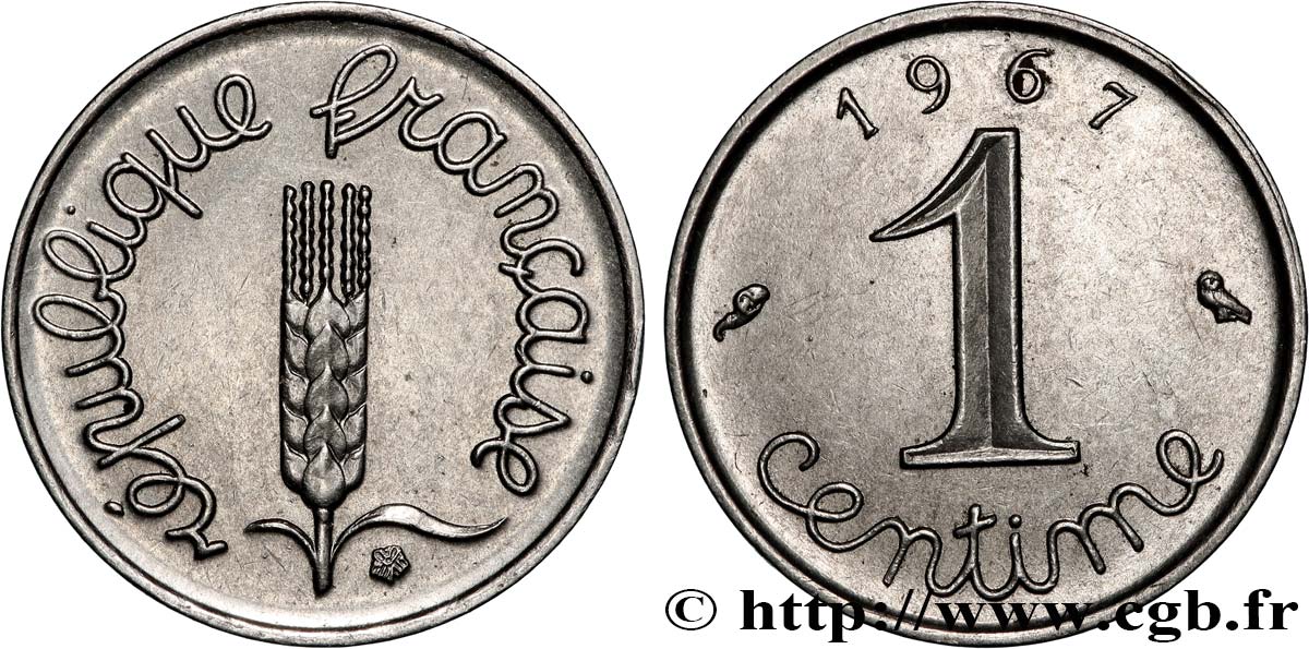 1 centime Épi 1967 Paris F.106/13 EBC+ 