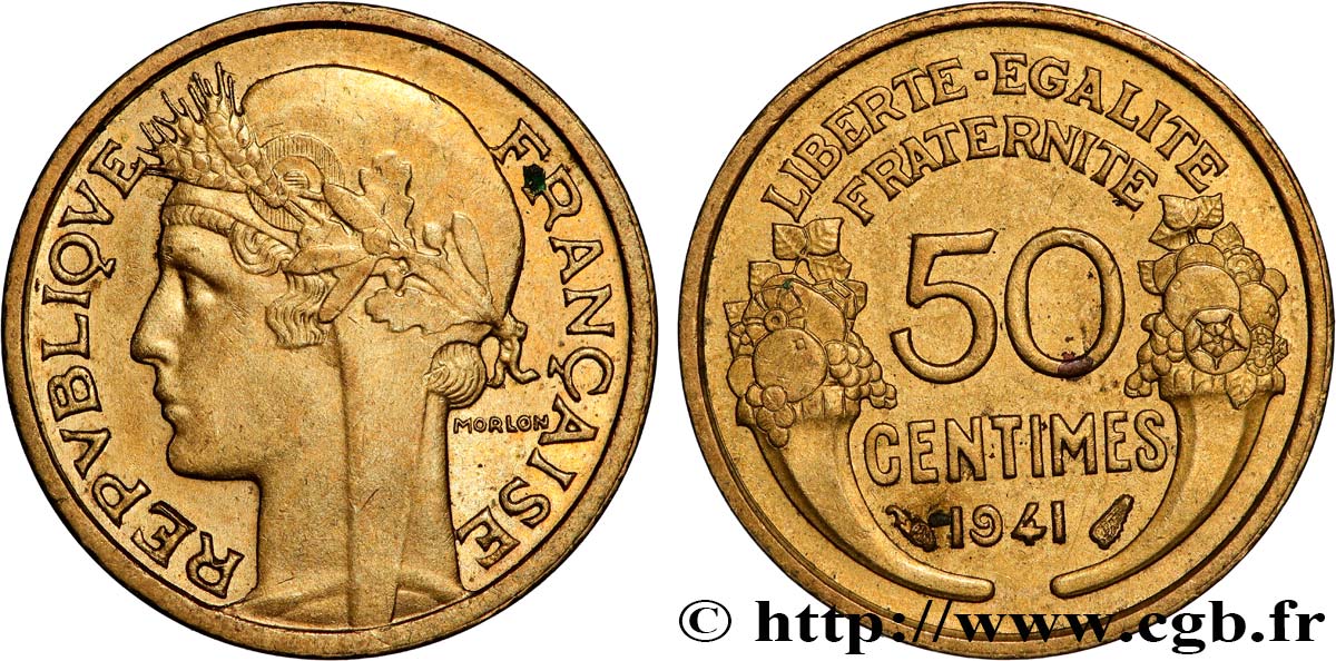 50 centimes Morlon 1941  F.192/18 SPL+ 