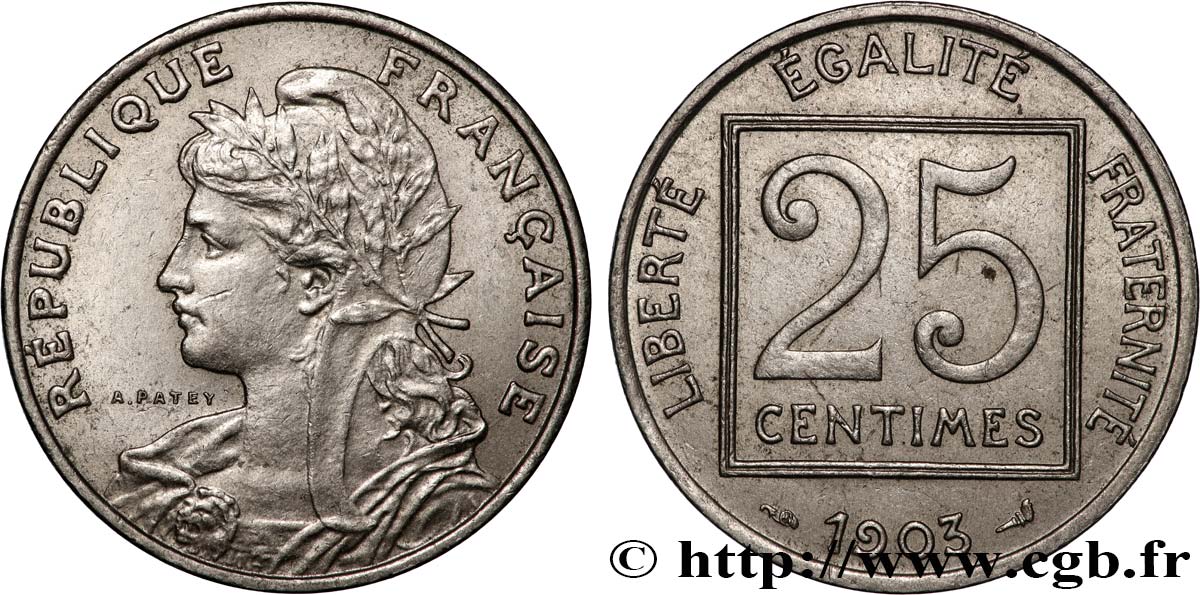 25 centimes Patey, 1er type 1903  F.168/3 XF 