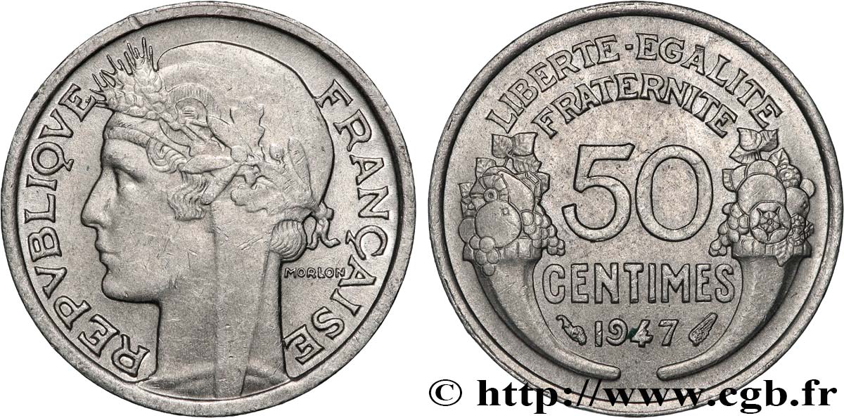 50 centimes Morlon, légère 1947  F.194/10 SUP 