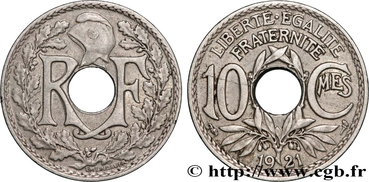 10 centimes Lindauer 1921  F.138/5 MBC+ 