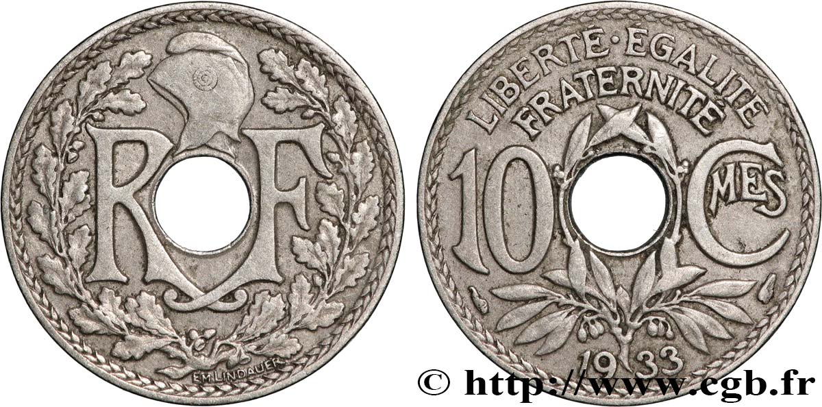 10 centimes Lindauer 1933  F.138/20 TTB 