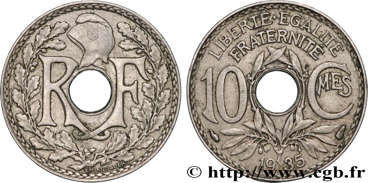 10 centimes Lindauer 1935  F.138/22 TTB+ 