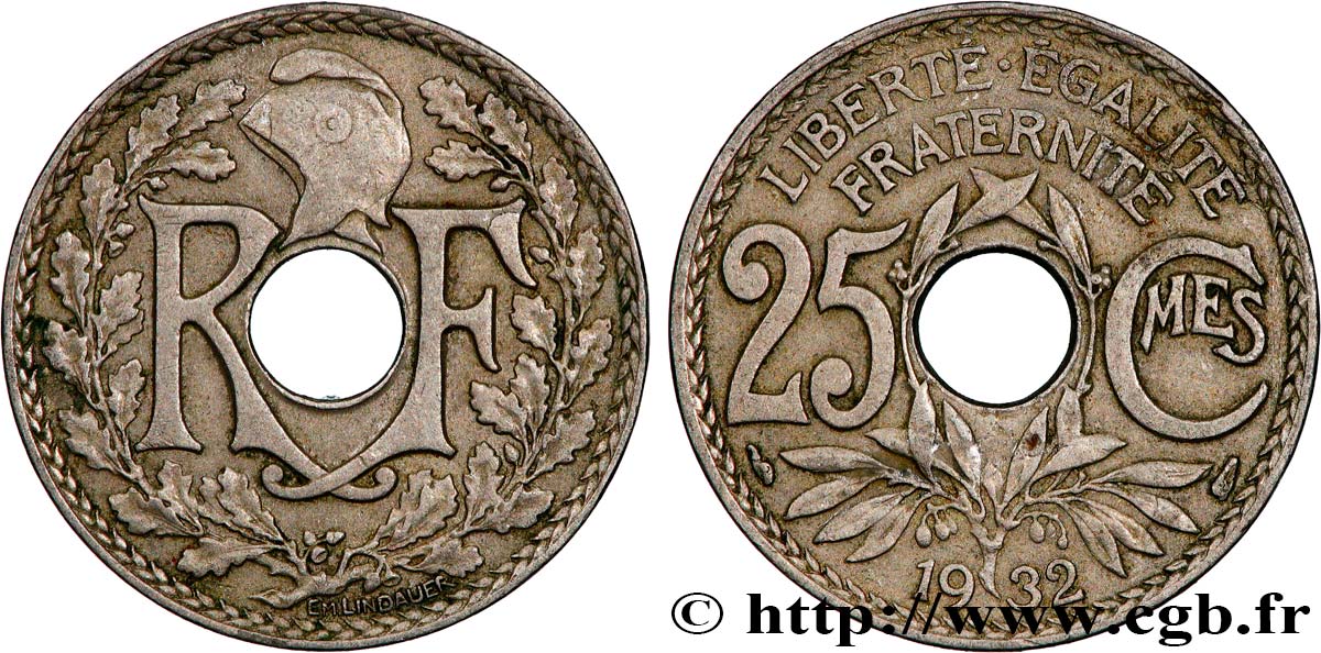 25 centimes Lindauer 1932  F.171/16 TB+ 